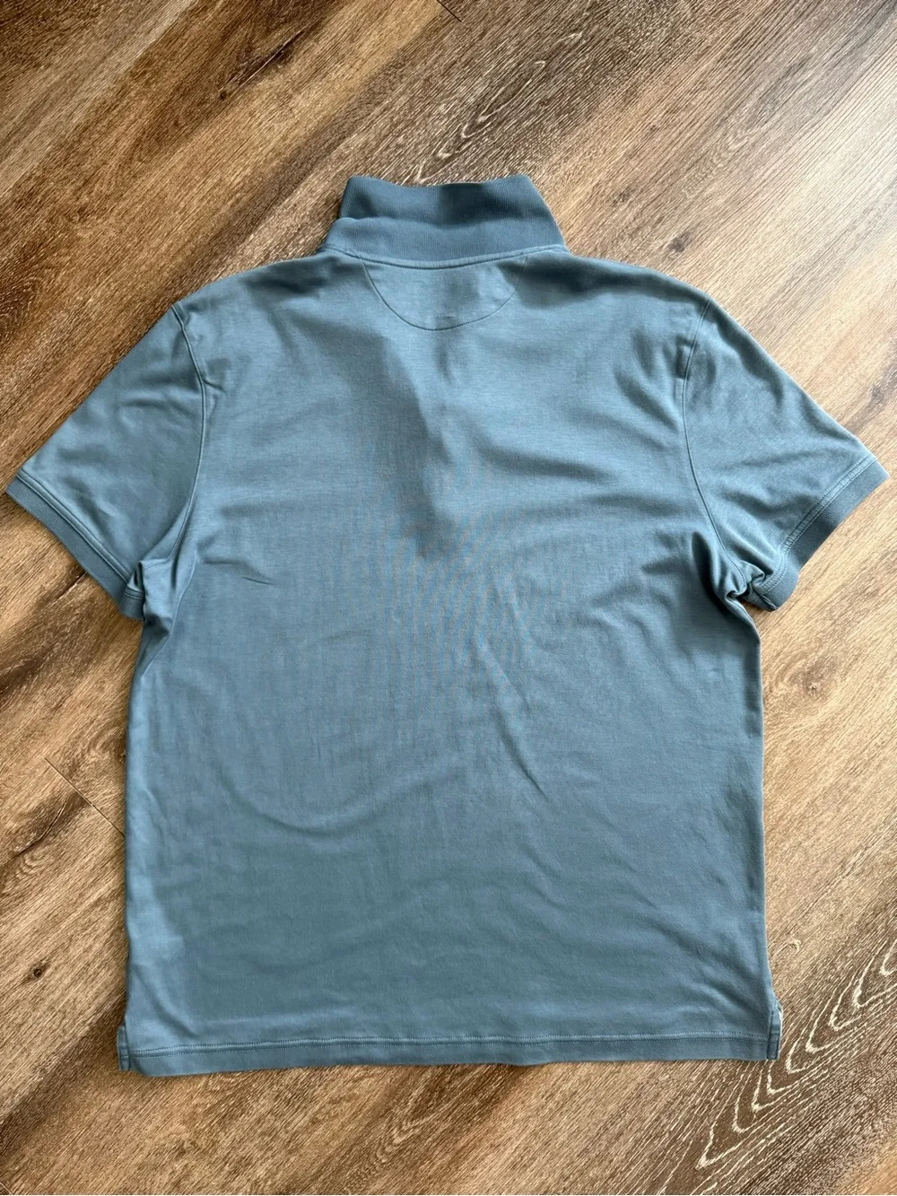 Banana Republic Luxury Pima Cotton Dusty Blue Polo Shirt Size L (fits M)